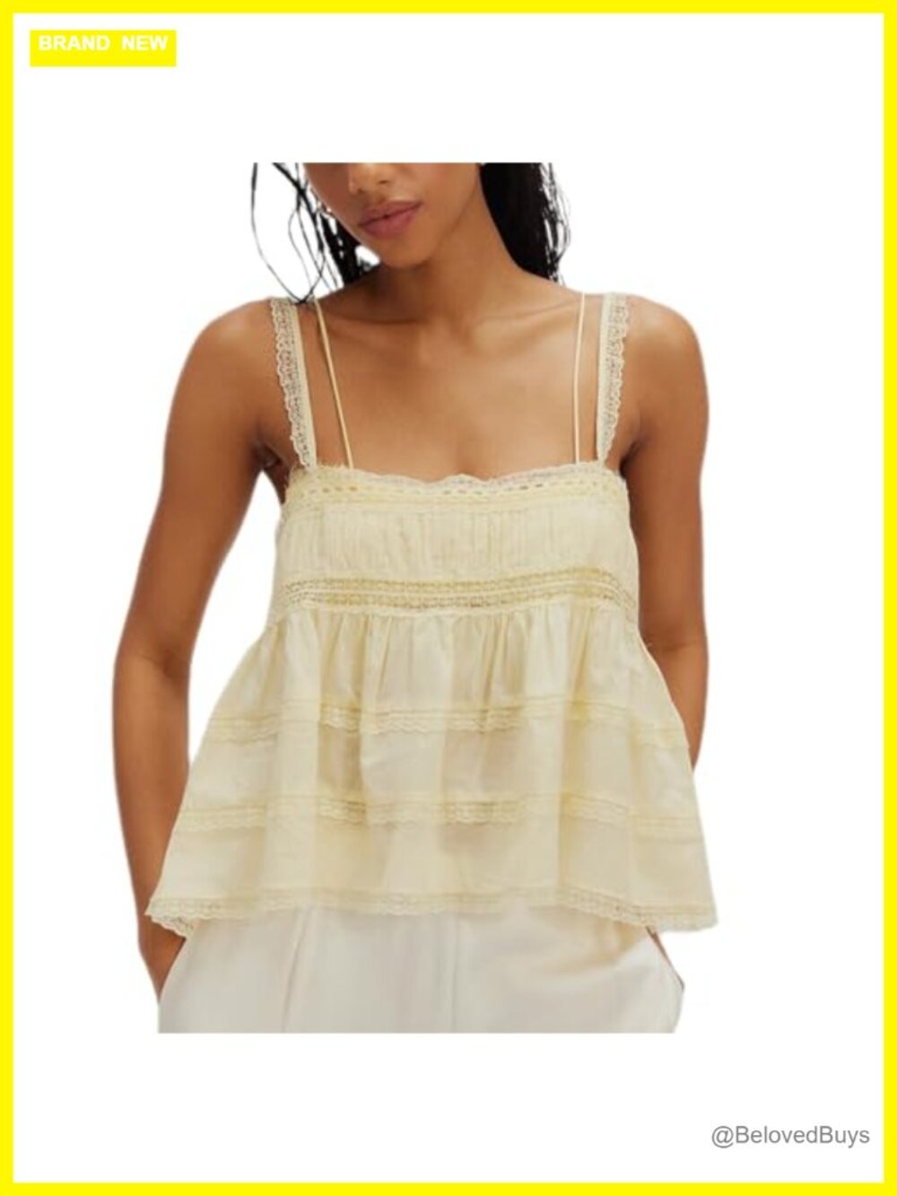 Women Y2K Lace Patchwork Ruffled Peplum Tank Top Backless Babydoll Camisole